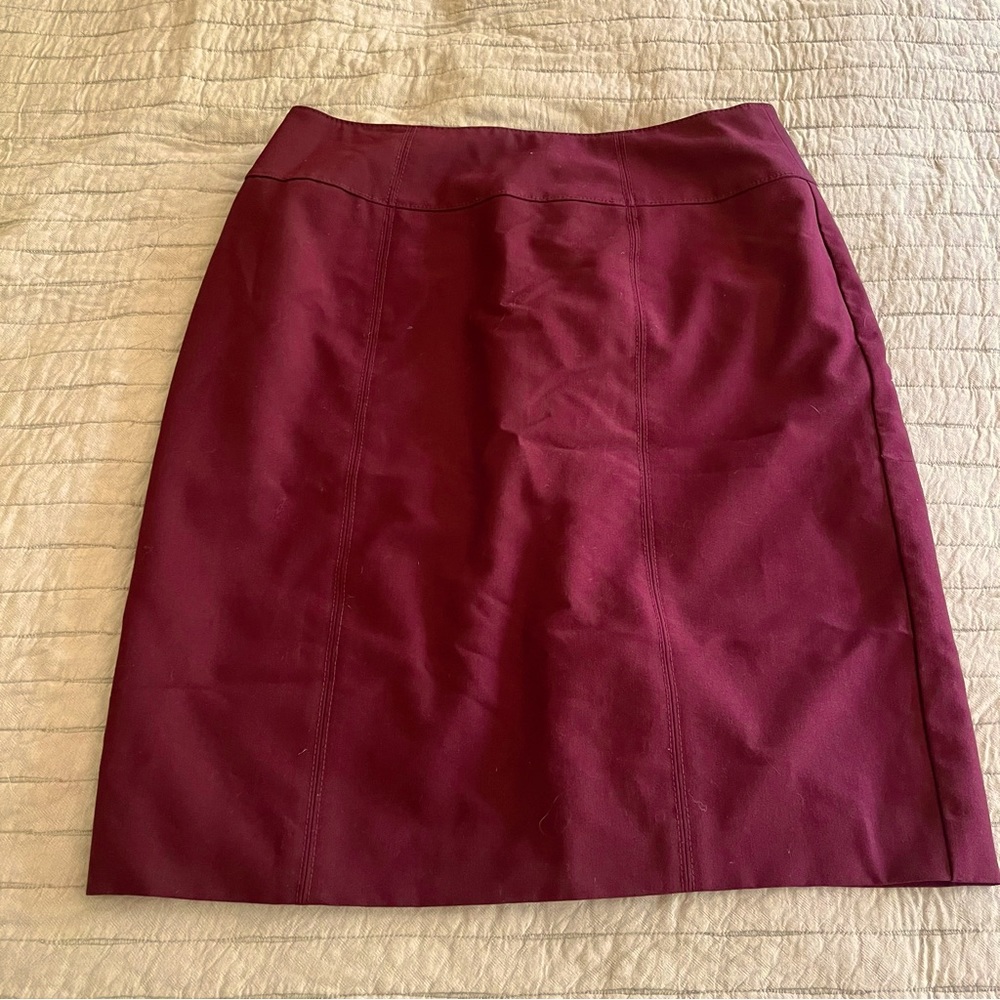 Burgundy Pencil Skirt
